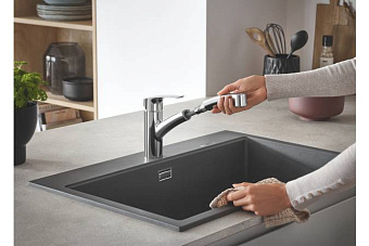 Смеситель для кухни GROHE Eurosmart 30305001 выдвижной излив хром