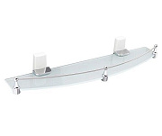Полка в ванную округлая WASSERKRAFT Leine K-5000 WHITE K-5044WHITE 1-ярусная 12,5х50см бежевый/хром