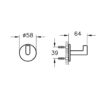 Крючок VITRA Origin A4488426 медь