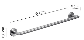 Полотенцедержатель Gedy Project 5021/60(38) хром матовый 60см