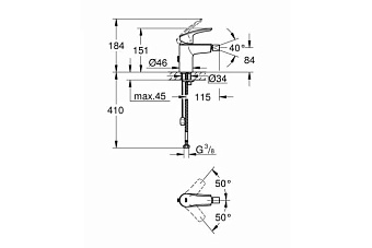 Смеситель для биде GROHE Eurosmart 32927003 хром