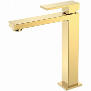 Смеситель для раковины Boheme Qubic 472-G золотой