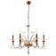 Люстра подвесная CRYSTAL LUX CATARINA CATARINA SP6 V2 GOLD/TRANSPARENT-COGNAC 360Вт 6 лампочек E14