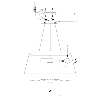 Светильник подвесной Maytoni Calvin Ceiling P179-PL-01-W 60Вт E27