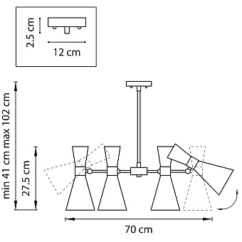Люстра потолочная Lightstar Dumo 816067 40Вт 6 лампочек E14