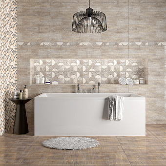 Бордюр ALMA CERAMICA Rezzo BWU12RZO07R серый 6,7х74см 0,446кв.м.