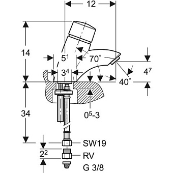 Смеситель для раковины GEBERIT HyTouch 115.721.21.1 хром