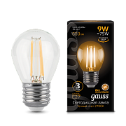 Филаментная лампа Gauss 105802109 E27 9Вт 2700К