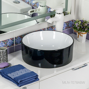 Раковина накладная MELANA 7078ABW-805 41х41см