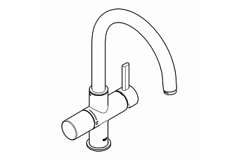 Смеситель для кухни GROHE Blue 33251000 высокий излив хром
