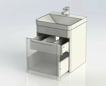 Тумба с раковиной AQUANET София 212585 45,8х50х57,2см