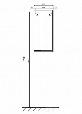 Шкаф подвесной Акватон Бостон 1A239903BN010 24х40х85см белый глянцевый/дуб эврика
