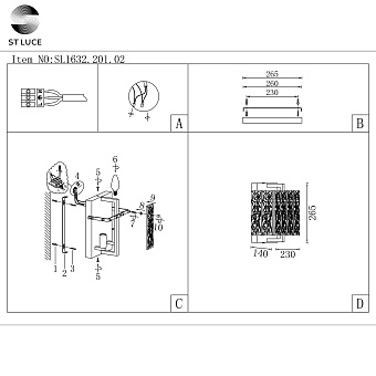 Бра ST Luce MIRA SL1632.201.02 120Вт E14