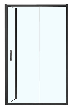 Угловое ограждение Azario MILTON AZ-ND1131-R 1200 BLACK 200х120см стекло прозрачное