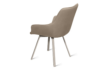 Кухонный стул поворотный AERO 56х61х85см велюр/сталь Latte