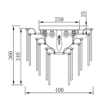 Люстра потолочная Stilfort Glowice 2157/09/07C 40Вт 7 лампочек E14