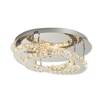 Люстра хрустальная Eurosvet Grasia 90066/2 хром 24Вт 2 лампочек LED