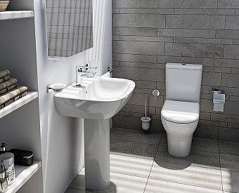 Унитаз напольный VITRA Zentrum 9012B003-7204 ободковый с микролифтом