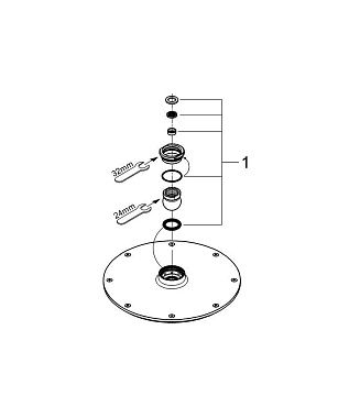Верхний душ GROHE Rainshower Cosmopolitan 210 28373000 хром