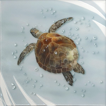 Декор KERAMA MARAZZI Чудо-озеро VT\A452\5009 голубой/коричневый 20х20см 0,04кв.м.