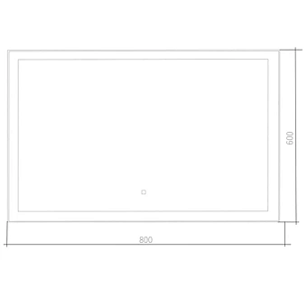 Зеркало Azario Сантана LED-00002259 60х80см с антизапотеванием/с подсветкой