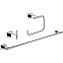 Набор аксессуаров для ванной GROHE Essentials Cube 40777001 хром 3 предметов
