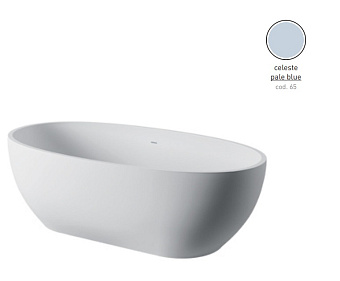 Ванна каменная ArtCeram Hoop ACW002 65 170х70см отдельностоящая