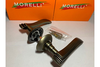 Дверная ручка нажимная MORELLI МИРАЖ МН-14 МАВ античная бронза