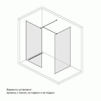 Душевая перегородка Walk In, матовый белый, 110x195, Slide, IDDIS, SLI8WS1i23