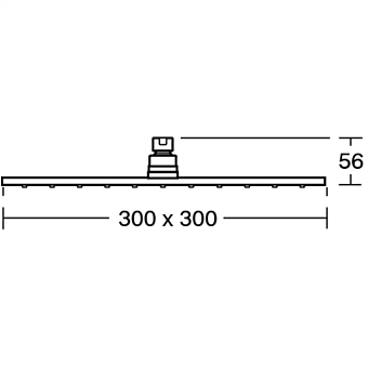 Верхний душ IDEAL STANDARD IDEALRAIN PRO B9844AA chrome