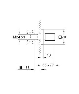 Вентиль запорный GROHE 19910000