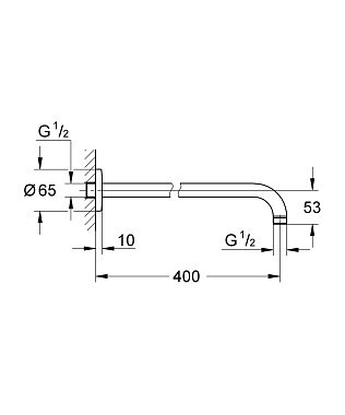 Держатель для верхнего душа GROHE 27851000 хром