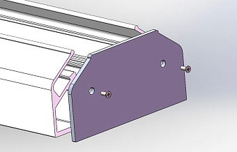 Заглушка шинопровода CRYSTAL LUX CLT 0.212 06 алюминий для однофазного трека