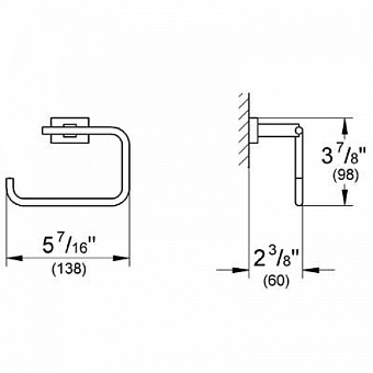 Держатель туалетной бумаги GROHE Essentials Cube 40507001 хром