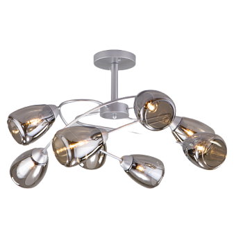 Люстра потолочная Eurosvet Noemi 30168/8 матовое серебро 60Вт 8 лампочек E27