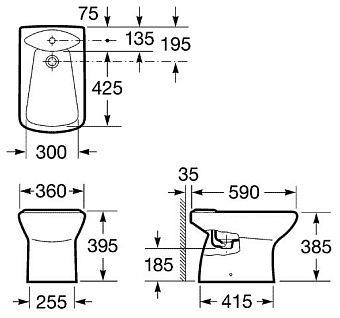Крышка для биде ROCA 806380004 без микролифта