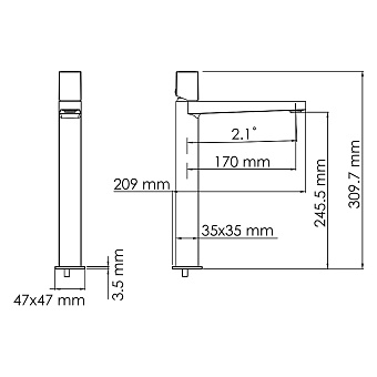 Смеситель для раковины WASSERKRAFT Naab 8603H хром