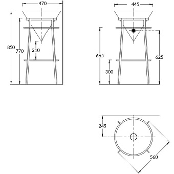 Консоль под раковину KERAMA MARAZZI Cono CO.44.WHT.M белый матовый