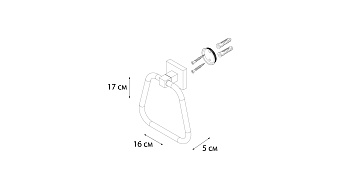 Полотенцедержатель FIXSEN METRA FX-11111 хром 16см