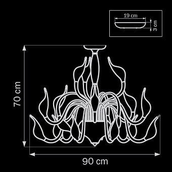 Люстра потолочная Lightstar Cigno Collo 751187 720Вт 18 лампочек G4