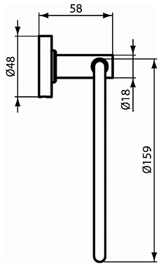 Полотенцедержатель IDEAL STANDARD IOM A9130AA хром 15,9см