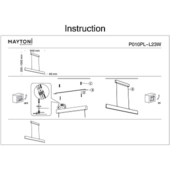 Светильник подвесной Maytoni Step P010PL-L23W 21,8Вт LED