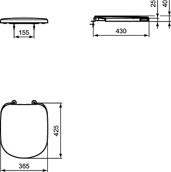 Сиденье для унитаза IDEAL STANDARD T679301 с микролифтом