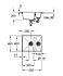 Мойка кухонная GROHE K500 31648AP0 55,5х46см чёрный гранит