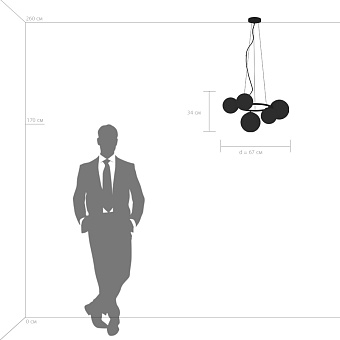 Светильник подвесной Lightstar Globo 815051 40Вт G9