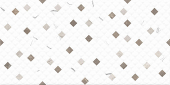 Декор Global Tile Siluet GT GT125VG белый 25х50см 1,375кв.м.