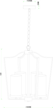 Люстра подвесная Arte Lamp NUVOLA A7017SP-4BK 60Вт 4 лампочек E14