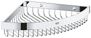 Полка в ванную угловая GROHE Selection Cube 40809000 1-ярусная 20х28,3см хром