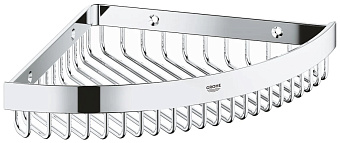 Полка в ванную угловая GROHE Selection Cube 40809000 1-ярусная 20х28,3см хром