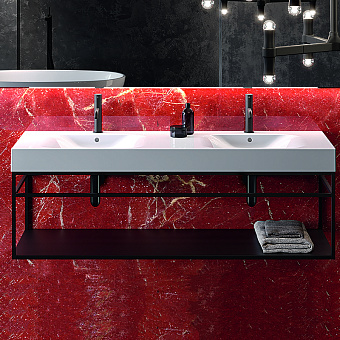 Раковина двойная Kerasan Cento 353601*1 140х45см